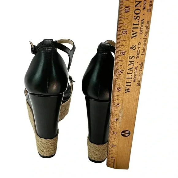 Michael Kors Heidi Womans Shoes Size 7.5 M Wedge Black Gold Juet Platform - Picture 10 of 10